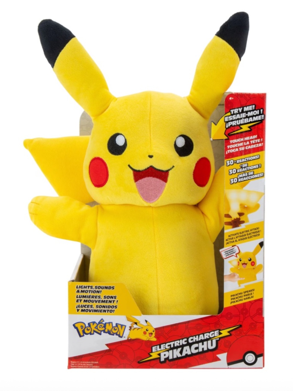 Pokemon 10" Plush Electric Charge Pikachu